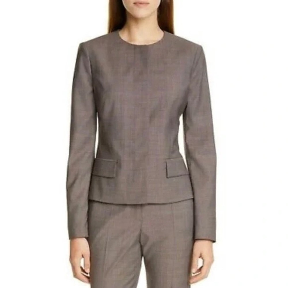 BOSS by Hugo Boss Jamaren Terra Melange Wool pantsuit pants + jacket size 4